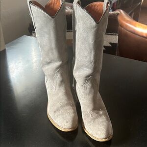 Vintage 1973 Suede Cowboy Boots